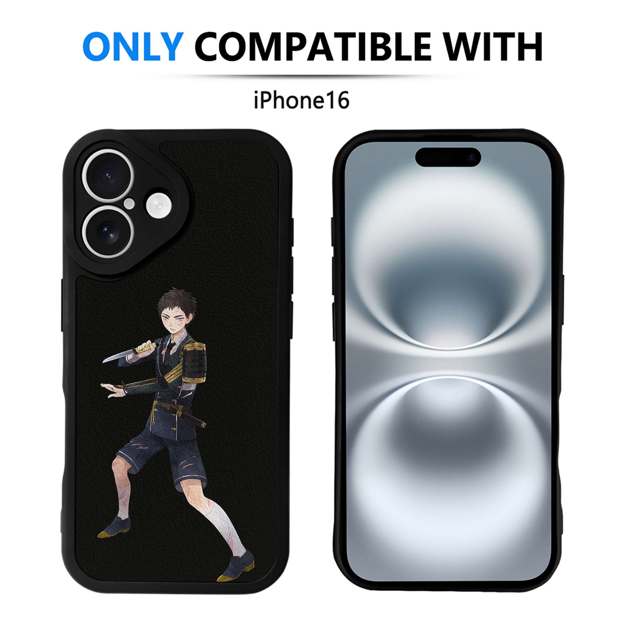 （画像用） 刀剣乱舞 Touken Ranbu 【iPhone 16シリーズ対応】シリコンスマホケース（レザー調） 材質：シリコン